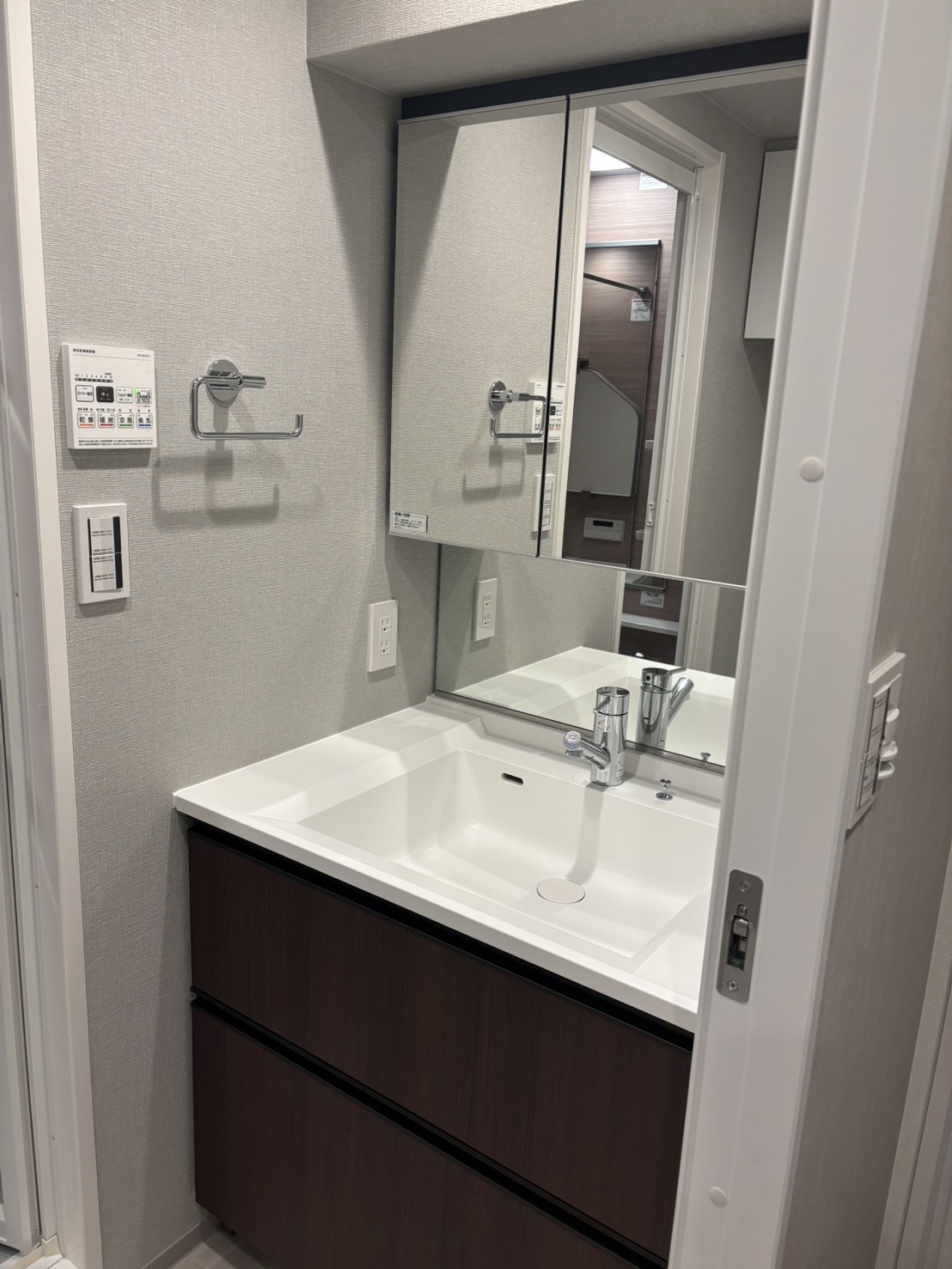 脱衣室、洗面化粧台